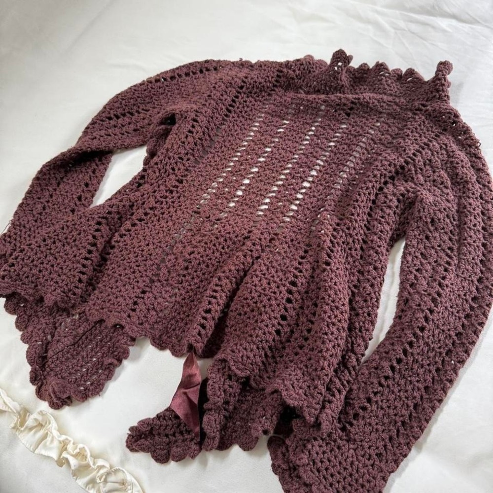 Brown fairy Crochet Cardigan - Picture 7 of 7